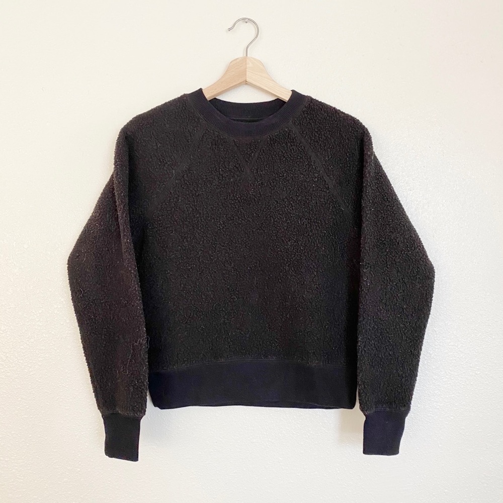 Everlane Renew Raglan Fleece Pullover Sweatshirt